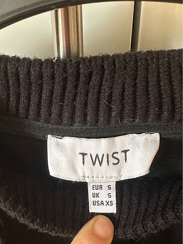 s Beden siyah Renk Twist triko kazak