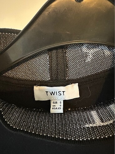 s Beden siyah Renk Twist tshırt