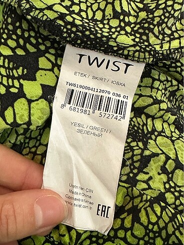 s Beden yeşil Renk Twist etek