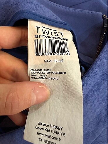 xs Beden mavi Renk Twist pantolon