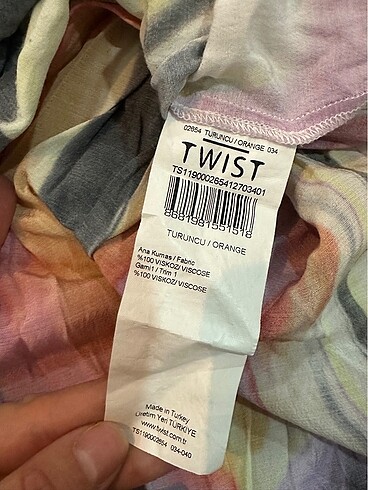 xs Beden çeşitli Renk Twist çicekli elbise