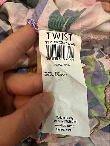 xs Beden çeşitli Renk Twist renkli elbise