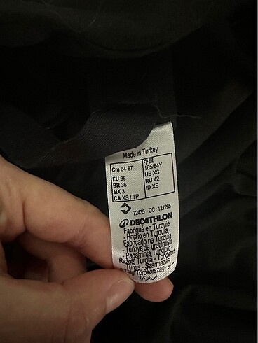 xs Beden siyah Renk Decathlon spor üstü
