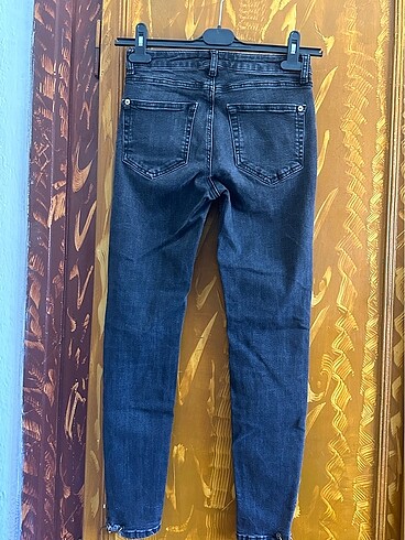 Twist Siyah twist dar pantolon