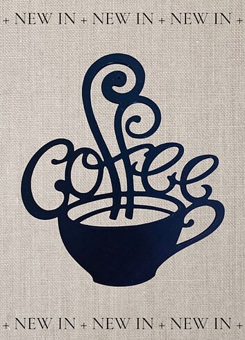  Beden siyah Renk COFFEE DUVAR YAZISI