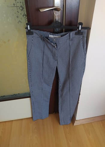 Mango Düğmeli Gri Midi Kumaş Kadın Pantolon