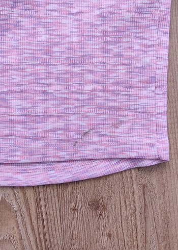 s Beden Pembe Yüksek Yakalı Kolsuz Crop Top