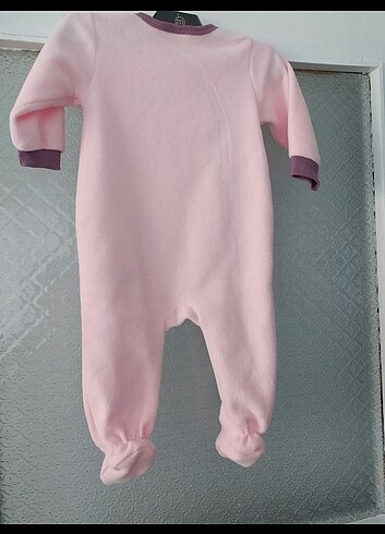 9 Ay Beden pembe Renk Ergee baby ayaklı ince polarlı tulum