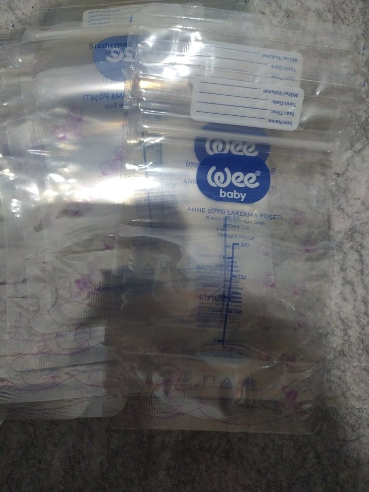 200 ml Anne Sütü Saklama Poşeti 25'li - Görsel 3