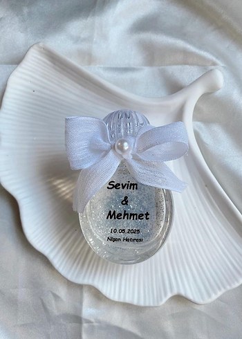 Beyaz Fiyonklu Şeffaf Hediyelik Şişe - Görsel 8