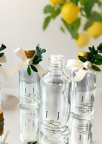 Beyaz Fiyonklu Şeffaf Hediyelik Şişe - Görsel 6