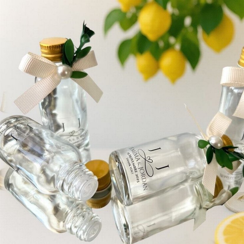 Beyaz Fiyonklu Şeffaf Hediyelik Şişe - Görsel 4