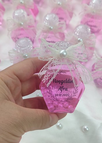 Kişiye Özel Pembe Hediyelik Şişe - Görsel 2