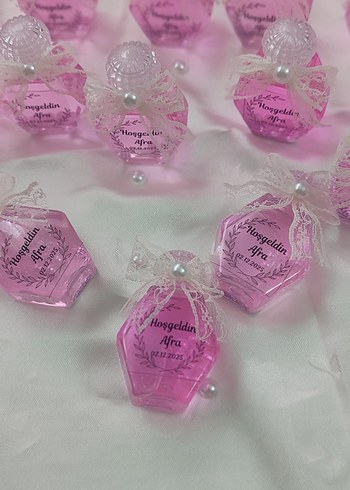 Kişiye Özel Pembe Hediyelik Şişe - Görsel 4