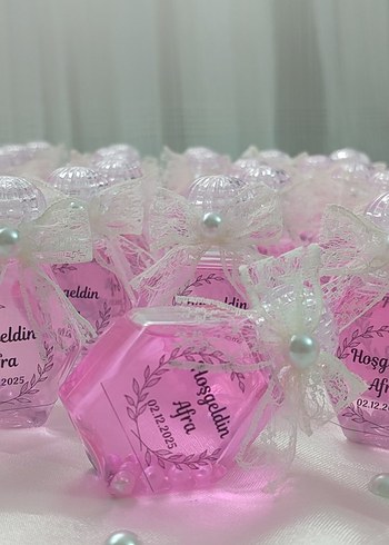Kişiye Özel Pembe Hediyelik Şişe - Görsel 7