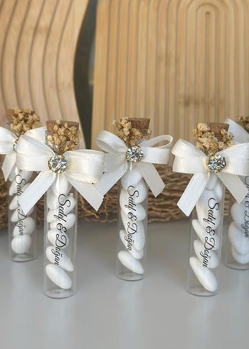 Beyaz Parlak Hediyelik Şeker Tüpü - Görsel 2