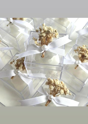 Beyaz Kurdeleli Mini Hediye Kutusu - Görsel 3