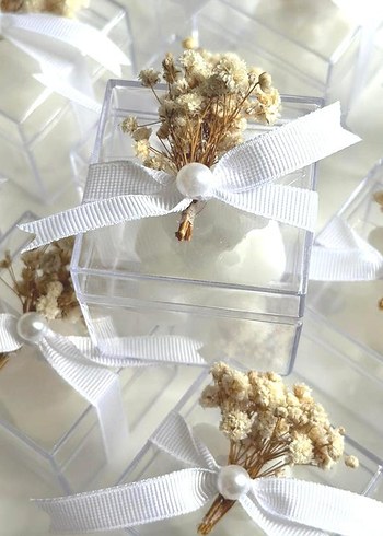 Beyaz Kurdeleli Mini Hediye Kutusu - Görsel 4