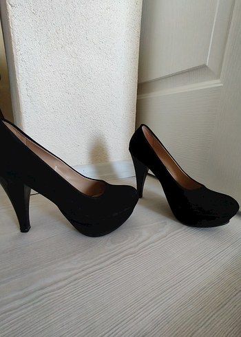 Diğer Siyah Süet Modern Klasik Kadın Stiletto