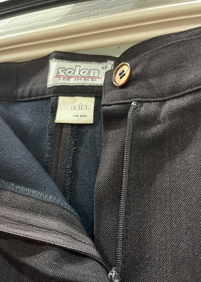 Kadın kumaş pantolon kahverengi - Görsel 3