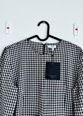 Twist Pötikareli Elbise S Beden - Görsel 3