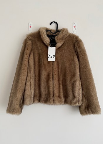 Zara Tüylü Mont S Beden - Görsel 2