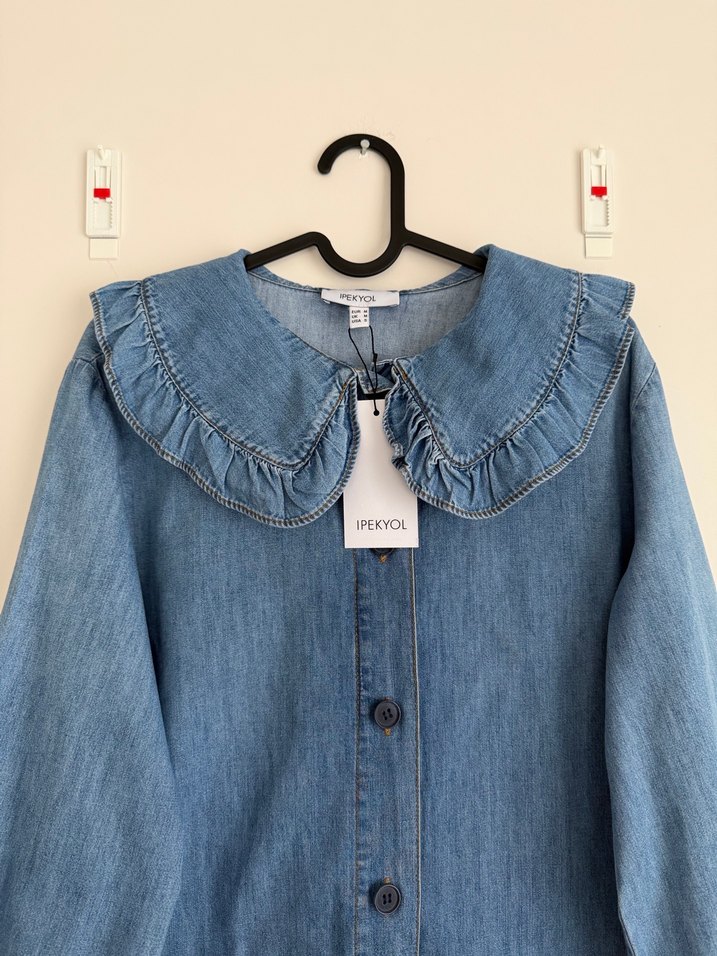 İpekyol Kot Gömlek M Beden - Görsel 3