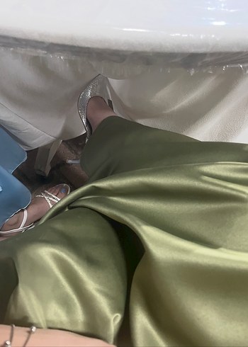 37 Beden Gri Yılan Desenli Stiletto Abiye Ayakkabı