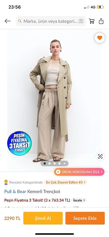 Pull bear trençkot
