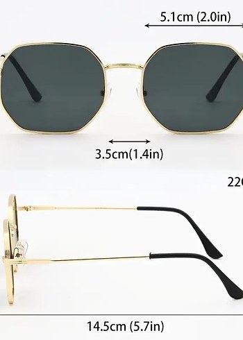 Siyah Minimalist Gotik Kadın Ve Erkek Güneş Gözlüğü - Görsel 5