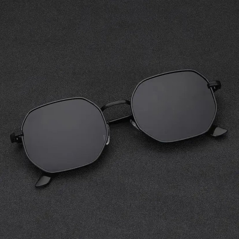 Siyah Minimalist Gotik Kadın Ve Erkek Güneş Gözlüğü - Görsel 4