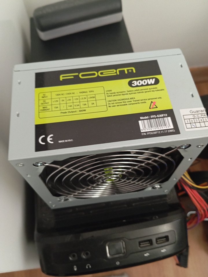 300W Gri Bilgisayar Güç Kaynağı, Sorunsuz - Görsel 2