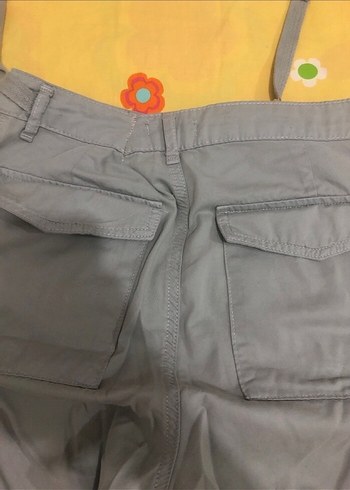 32 Beden Gri Kemerli Rahat Kesim Kumaş Pantolon defacto kargo pantolon