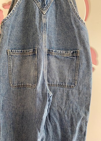 Kadın Mavi Denim Uzun Tulum - Görsel 5