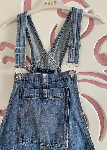 Kadın Mavi Denim Uzun Tulum - Görsel 2