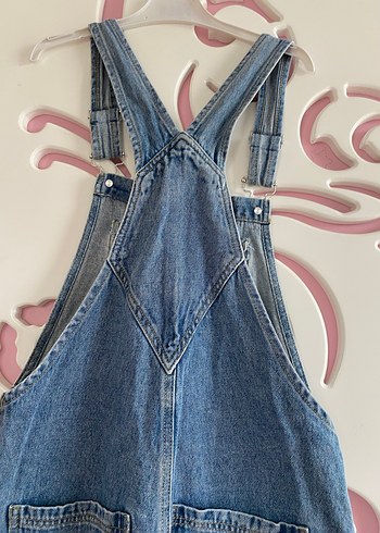 Kadın Mavi Denim Uzun Tulum - Görsel 6