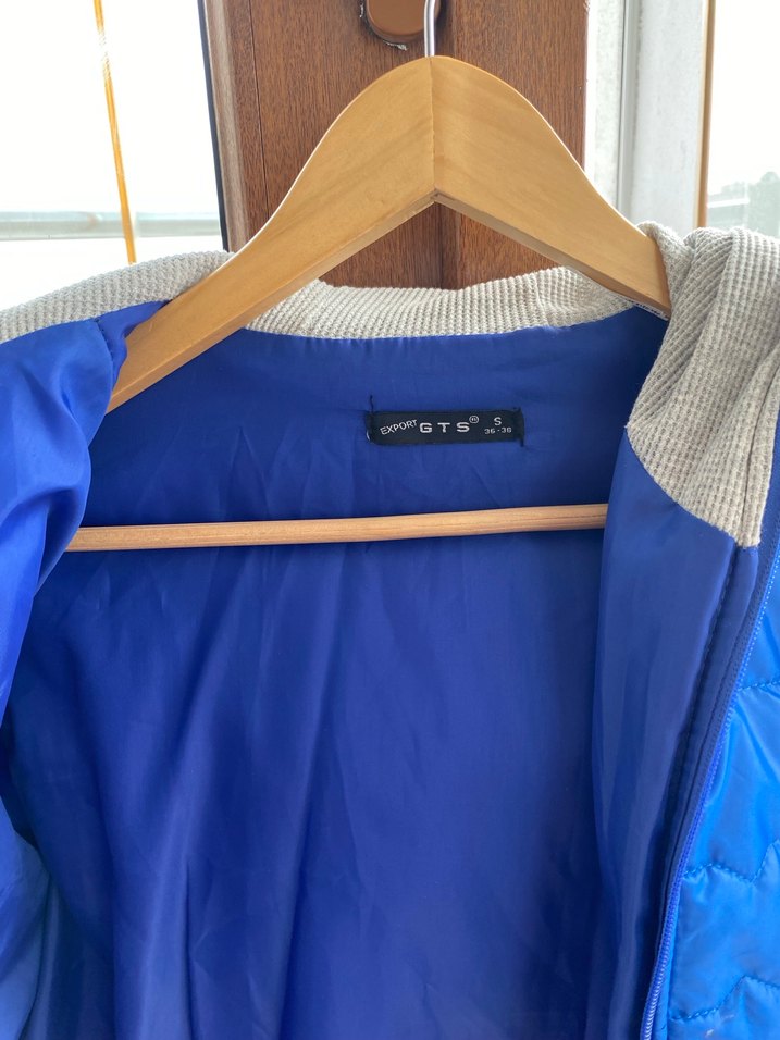 Kadın Mavi Kapitone Mont Fermuarlı - Görsel 3