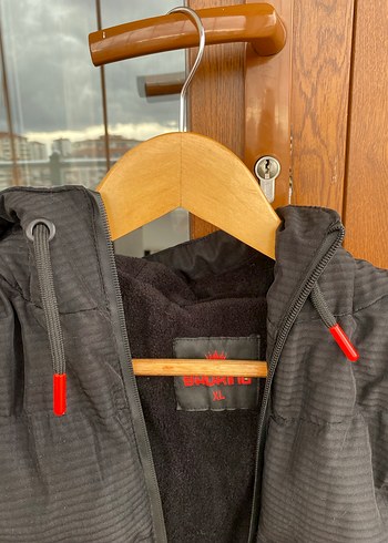 Gri Erkek Fermuarlı Sokak Stili Mont - Görsel 5