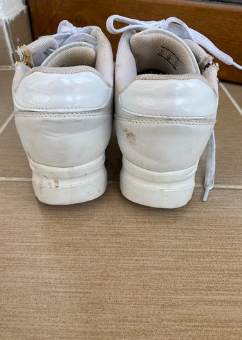 Dantel Detaylı Beyaz Kadın Spor Ayakkabı - Görsel 7