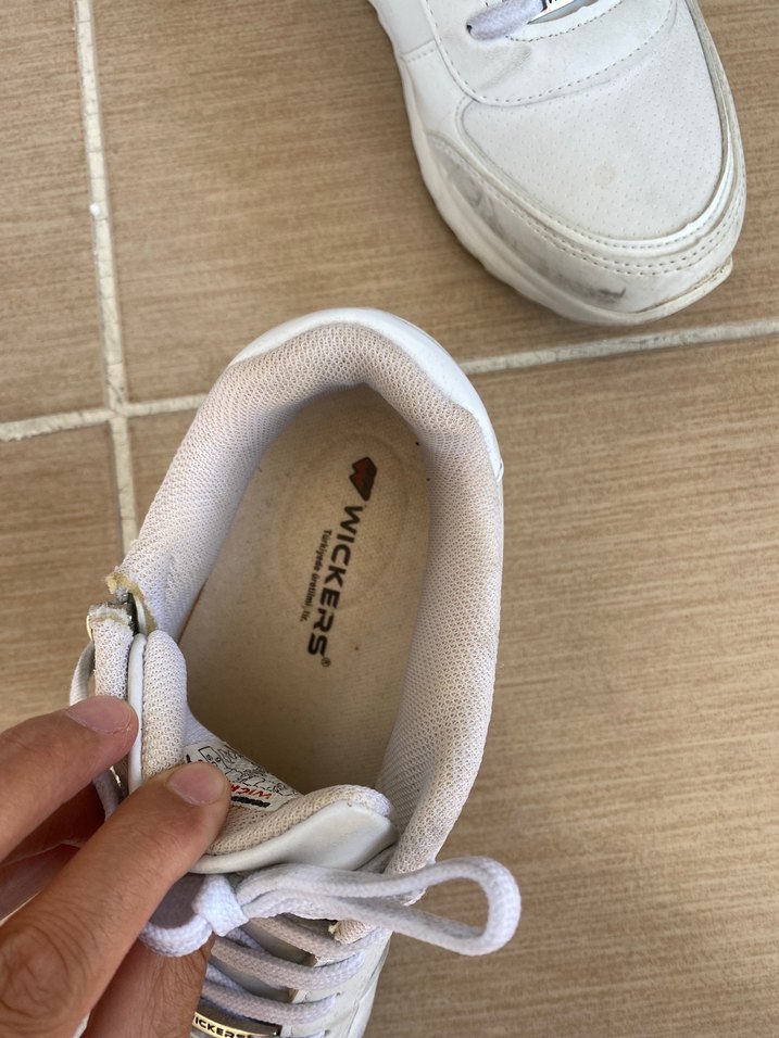 Dantel Detaylı Beyaz Kadın Spor Ayakkabı - Görsel 5