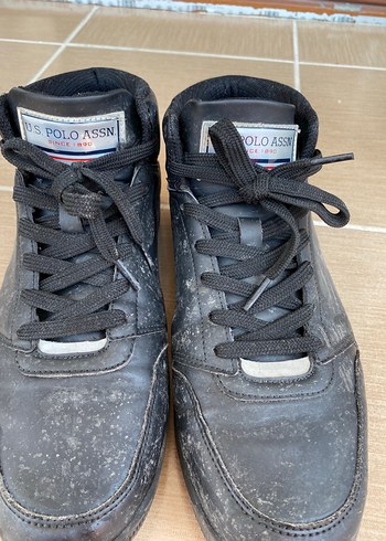 Siyah Gri Erkek Spor Ayakkabı Velcro Detaylı - Görsel 3