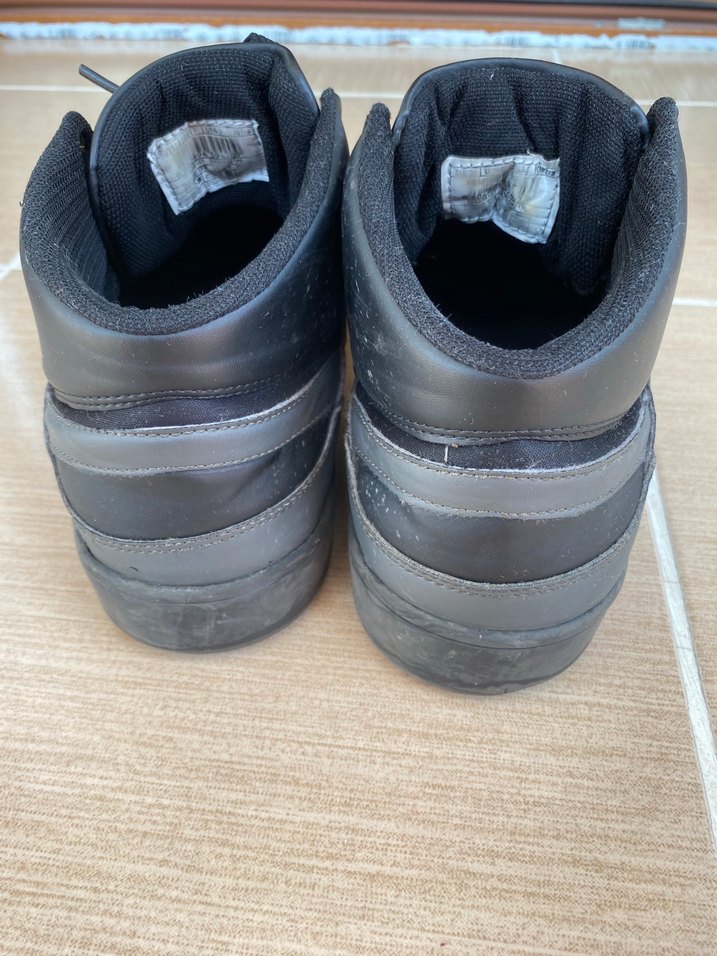 Siyah Gri Erkek Spor Ayakkabı Velcro Detaylı - Görsel 4