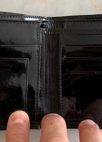 Siyah Minimalist Erkek Cüzdan, İnci Marka,Rugan - Görsel 5