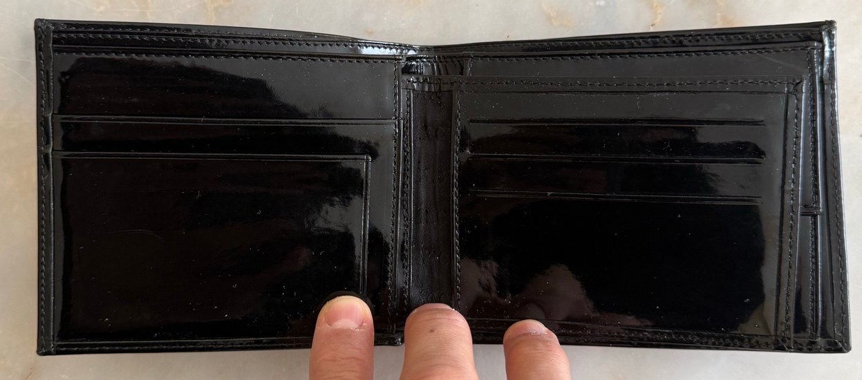 Siyah Minimalist Erkek Cüzdan, İnci Marka,Rugan - Görsel 5