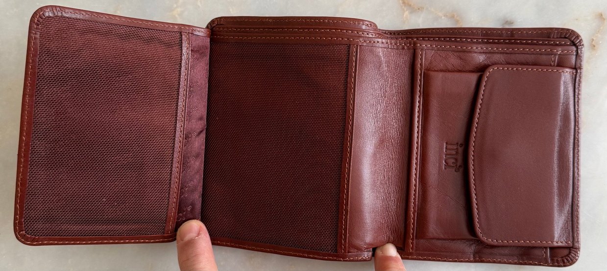 Parlak Bordo Erkek Cüzdanı , İnci Marka - Görsel 4