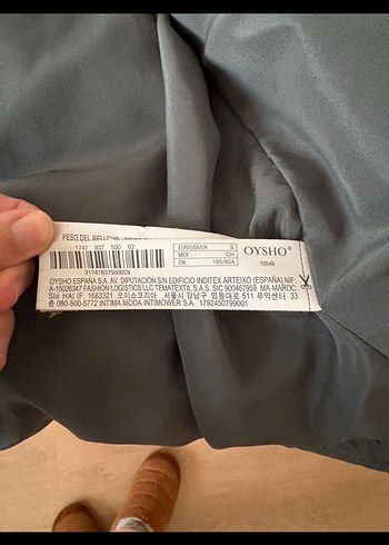 Oysho marka s beden mont petrol yeşili - Görsel 3
