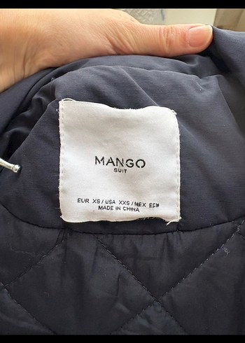 Kürklü Kapüşonlu Lacivert Kadın Mont Mango suit koleksiyonu - Görsel 2