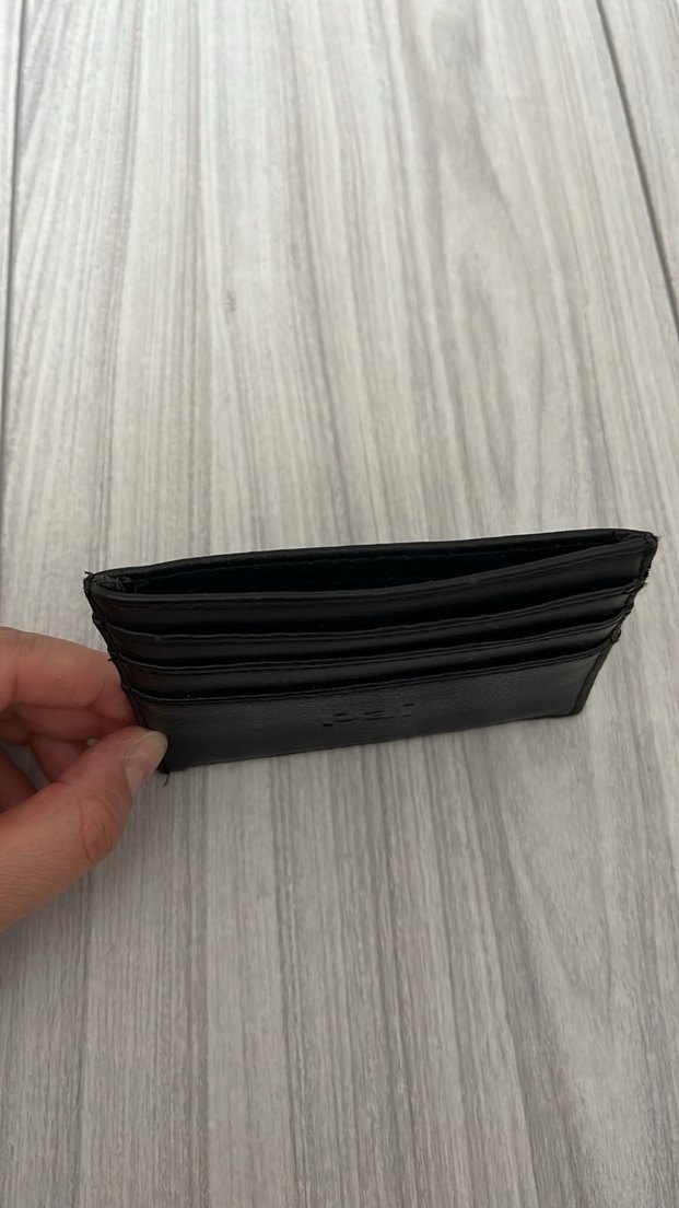 Siyah Deri Minimalist Erkek Cüzdanı - Görsel 2