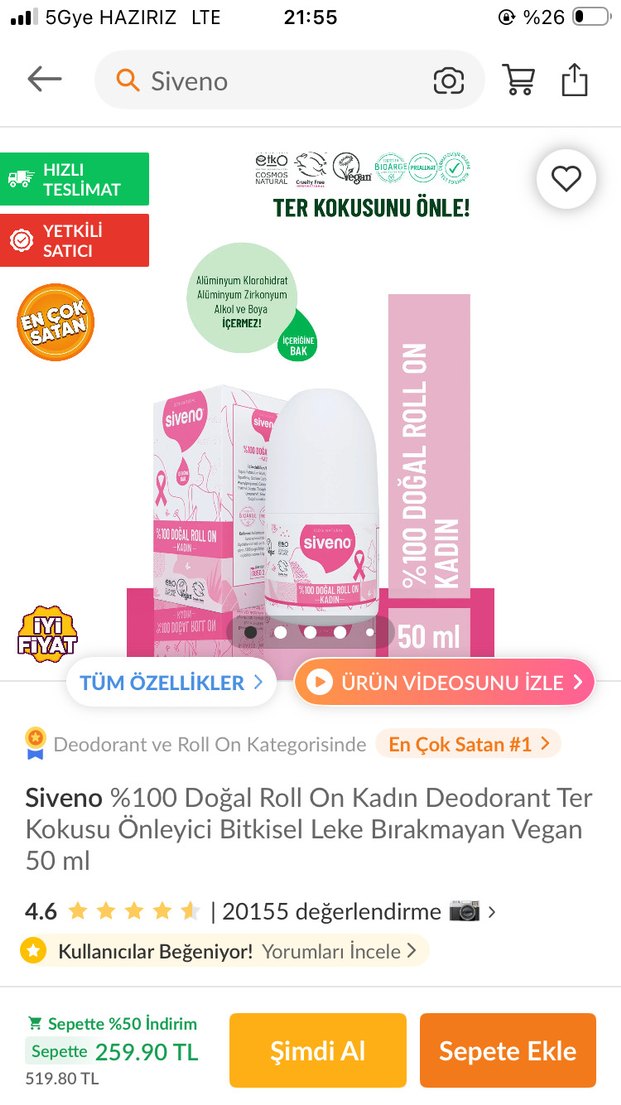 Siveno Kadın %100 Doğal Roll-On - Görsel 3