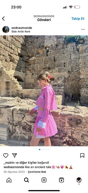 Pembe barbie ikili takım